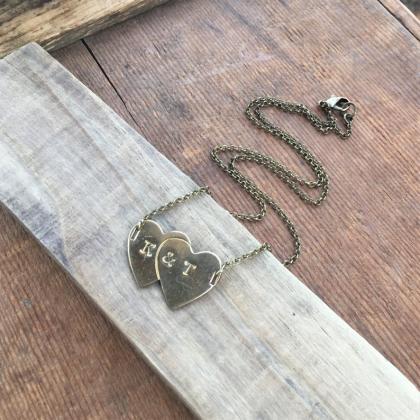 Heart With Initials Necklace