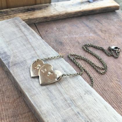 Heart With Initials Necklace