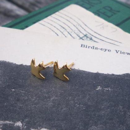 Tiny Bird Posts Earrings