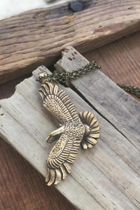 Brass Eagle Necklace