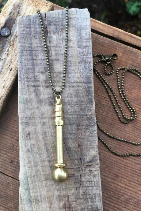 Brass Pendulum Necklace